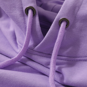 紫色鸢尾紫连帽卫衣女360克香芋紫浅紫色宽松纯色情侣帽衫上衣男