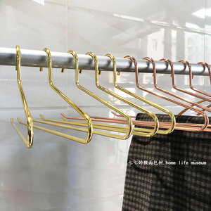 北欧风金属西裤架金色无痕衣架裤架玫瑰金家用服装店成人衣撑衣挂