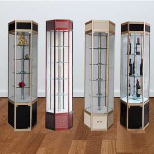 红酒展示柜银行化妆品美容院玻璃展柜牙模旋转贵金属产品展柜