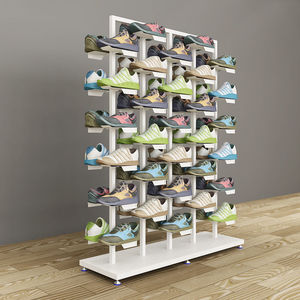 商场特卖店鞋店鞋架展示架鞋子架简约拆装铁艺板木架服装鞋店架子