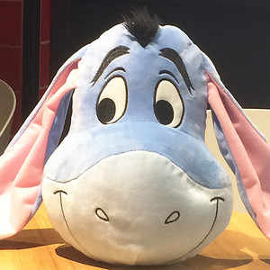 日单小驴伊尔 超可爱沙粒芯双面毛绒玩具公仔靠枕午睡枕