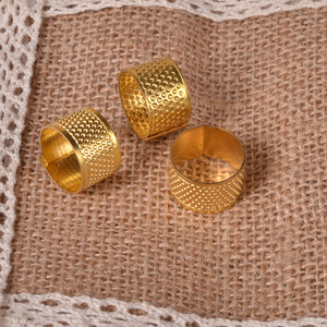 结婚用品金色顶针新娘陪嫁嫁妆吉祥物金拼布缝纫手工diy工具手缝