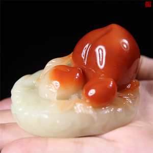 红寿山石芙蓉石把件