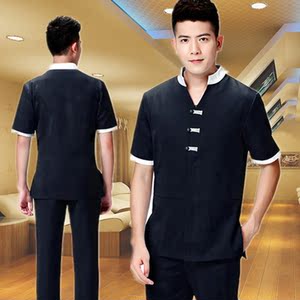 秋冬新品男性美容师工作服 会所spa服套装足疗技师服足浴桑拿按摩