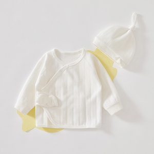 新生的儿半背衣春季初生婴儿夏天春秋a类长袖52码上衣纯棉59衣服