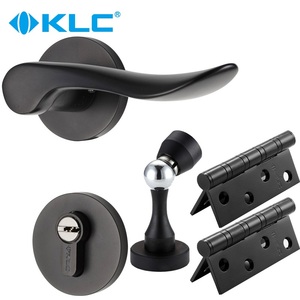 德国KLC黑色门锁室内卧室房门锁欧式木门锁具把手实木门锁三件套