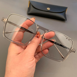 宝剑马吉他眼镜框架新品大框架大脸型胖脸方形环扣个性近视平光镜