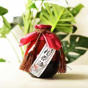 苏州常熟桂花黄酒10°王四酒家非遗十年陈酿4瓶彩陶桂花酿糯米酒