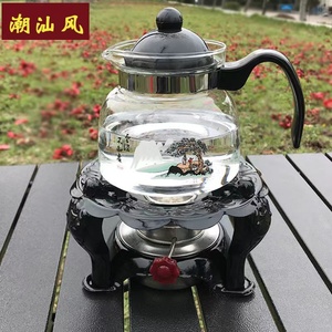 古典式酒精炉煮茶茶器户外仿古便携式加热煮水底座功夫茶具烧茶炉