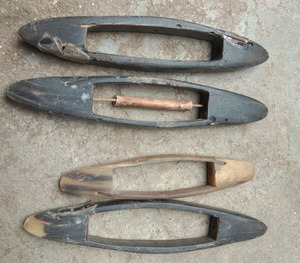 民俗收藏老物件老古董 老织布工具 老织布梭子 牛角织布梭子