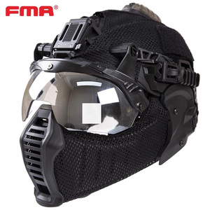FMA Wendy温迪头盔2.0/3.0导轨专用护脸护耳一体网状半脸面罩面具