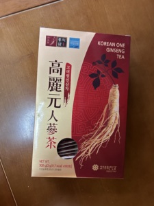 三星认证韩国进口高丽元人参颗粒茶盒装中老年送礼健康茶3g*100包