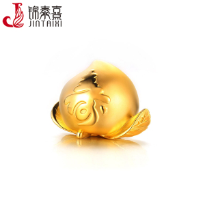锦泰熹古法黄金摆件足金精品寿桃摆件象征长寿保佑平安
