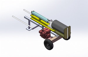 电动劈木机设计 机械设计SW三维CAD图纸素材