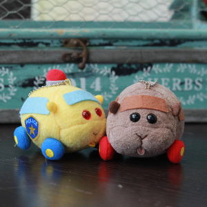 日单puipui可爱天竺鼠车车公仔毛绒小挂件包包挂饰创意毛绒玩具