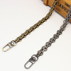 F021#1.4cm宽浅金 枪色古铜 表链包包链子金属链子包带合金链子