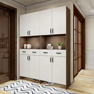 北欧现代门厅柜高鞋柜带抽屉高柜层柜可定做尺寸入户柜个性定制