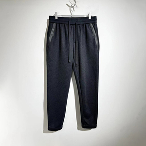 秉承服饰 tf金丝绒保暖加绒卫裤简约黑酷纯色休闲裤子