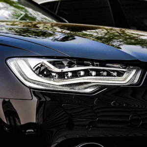 转向灯光适用双色远近改装奥迪于大灯总成a6lled全前灯龙珠款led