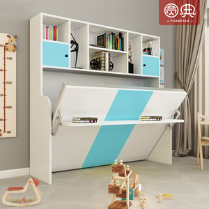 宜家隐形床衣柜一体折叠沙发床隐形床五金配件带书桌抽拉床隐藏床