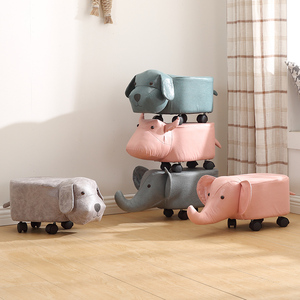 儿童动物矮坐凳创意大象卡通家用座椅小板凳网红可爱宝宝凳子懒人