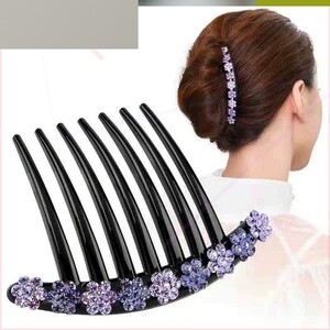 妇女发卡子韩式七齿插梳中老年人装饰品小号中年发叉防滑夹头妈妈