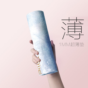 ToYogi天然橡胶专业防滑瑜伽垫便携可折叠瑜珈女生专用薄麂皮铺巾