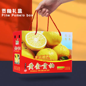 8-10斤高档黄金贡柚礼品盒包装纸箱红心柚子葡萄柚水果彩印纸盒子