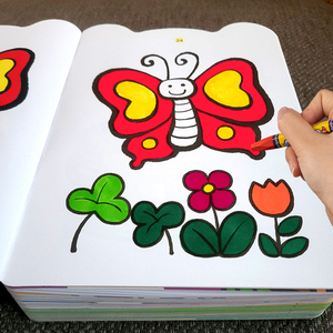 儒源玩具专营店天猫儿童画画本涂色本幼儿园基础入门简单绘画册2-3