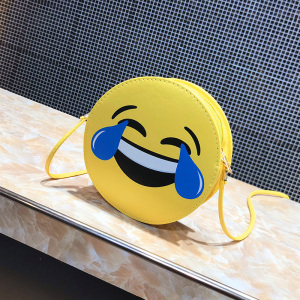 日系原宿二次元包包qq表情卡通搞怪女包可爱单肩斜挎包迷你小圆包