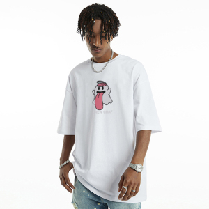 drew graf联名可爱鬼街头风潮牌美式重磅宽松情侣t恤短袖男生夏季