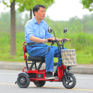 可折叠轻便低速老年老人代步车家用小型锂电单人电瓶车电动三轮车