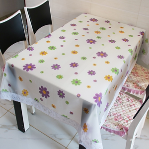 桌布台布防水防油免洗家用客厅茶几台餐桌垫布盖布长方形塑料垫子