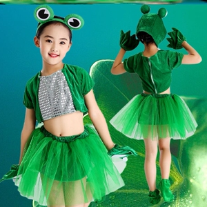 元旦儿童服装演出服小青蛙舞蹈服男女童动物服幼儿园小跳蛙表演