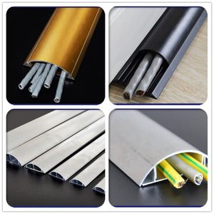 不锈钢弧形地线槽加厚明装防踩半圆装饰明线地槽地面金属扣压线槽