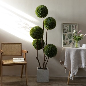 仿真球型植物大型绿植室内球形假花仿真花客厅米兰仔盆景摆件装饰