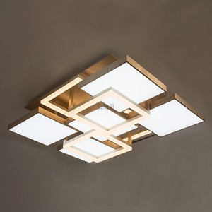 正品欧普led吸顶灯客厅现代长方形简约轻奢餐厅灯具叠影智能灯