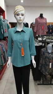 吉达616-1专柜正品2024夏季新款中老年女式中袖衬衣