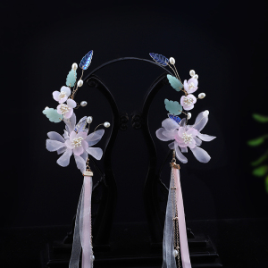 汉服头饰古风仙气飘带发箍少女懒人古代流苏发饰古装头发冠配饰品