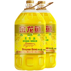 金龙鱼纯正菜籽油10l*2大桶装整箱非转基因菜油一级食用油商用批