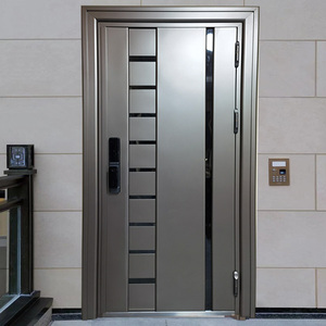 家用防盗门韩式门入户门不锈钢单门大门推拉门中门子母门304通风