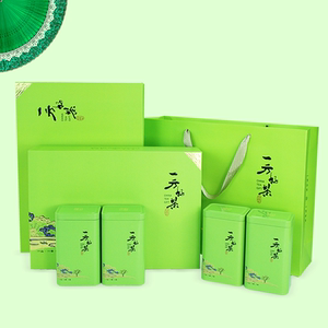 2020新款大佛龙井茶叶包装盒2*125铁罐空盒子礼盒江浙沪整箱包邮