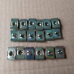 常用u型螺丝夹片垫片自攻螺丝螺母卡片适配汽车摩托车电动车