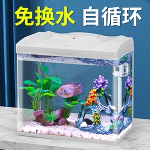 森森鱼缸水族箱玻璃桌面中型客厅免换水生态小型迷你金鱼热带鱼缸
