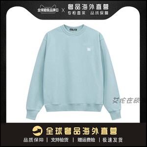 Acne Studios 刺绣方块笑脸logo男女款休闲宽松长袖套头圆领卫衣