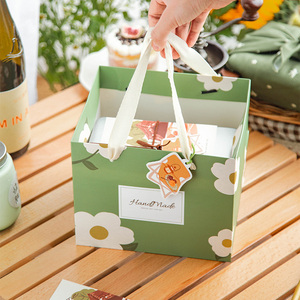 甜品包装袋烘焙手提袋生日蛋糕牛皮纸打包袋食品纸袋定制蛋挞袋子