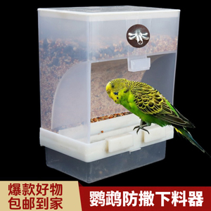 鹦鹉自动下料器自动喂食器防溅防漏撒下料鸟用喂鸟器虎皮牡丹食盒