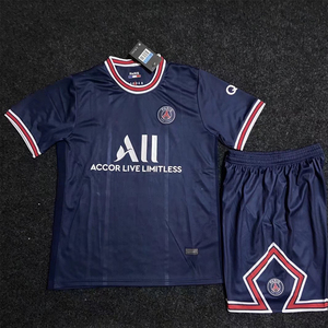 巴黎圣日耳曼主场球衣新款30号梅西足球服短袖套装训练队服男印号