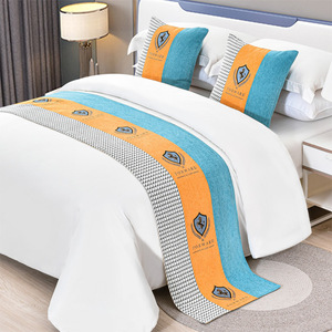 床旗床尾巾高档奢华酒店床上用品宾馆民宿家用床搭欧式简约床盖垫
