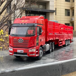 一汽解放原厂1:24车模新款解放j6j7牵引头工程卡车合金汽车模型